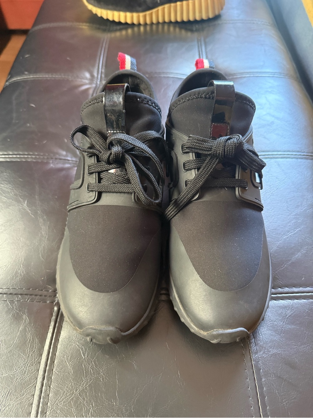 Moncler Black Lace-Up Sneakers